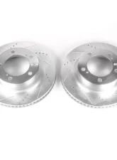 Power Stop Evolution Drilled & Slotted Rotors - Pair Front Lexus LX570 2008-2011                                     - JBR1312XPR - Image 2