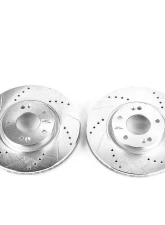 Power Stop Evolution Drilled & Slotted Rotors - Pair Front Hyundai Sonata 2006-2015                                     - JBR1324XPR - Image 2