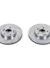 Power Stop Evolution Drilled & Slotted Rotors - Pair Front Hyundai Santa Fe 2007-2009                                     - JBR1328XPR - Image 2