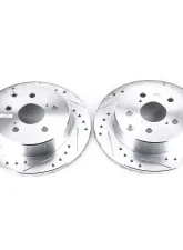 Power Stop Evolution Drilled & Slotted Rotors - Pair Rear Lexus HS250h 2010-2012                                     - JBR1370XPR - Image 2