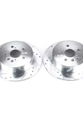 Power Stop Evolution Drilled & Slotted Rotors - Pair Rear Toyota RAV4 2004-2005                                     - JBR1371XPR - Image 2