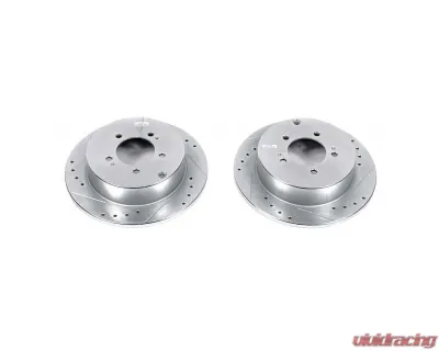 Power Stop Evolution Drilled & Slotted Rotors - Pair Rear Mitsubishi Lancer 2009-2015 - JBR1374XPR