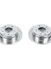 Power Stop Evolution Drilled & Slotted Rotors - Pair Rear Hyundai Elantra 2009-2012                                     - JBR1526XPR - Image 2