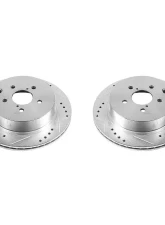 Power Stop Evolution Drilled & Slotted Rotors - Pair Rear Subaru Forester 2014-2018                                     - JBR1702XPR - Image 2