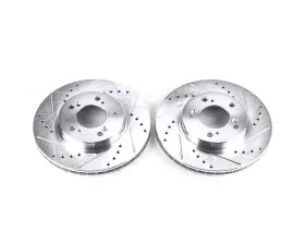 Power Stop Evolution Drilled & Slotted Rotors - Pair Front Acura Integra 1997-1998