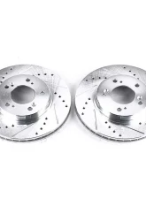 Power Stop Evolution Drilled & Slotted Rotors - Pair Front Acura Integra 1997-1998                                     - JBR528XPR - Image 2