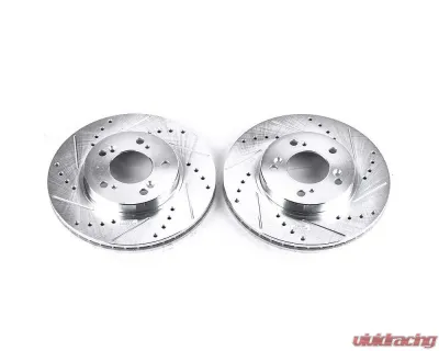 Power Stop Evolution Drilled & Slotted Rotors - Pair Front Acura Integra 1997-1998 - JBR528XPR