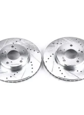 Power Stop Evolution Drilled & Slotted Rotors - Pair Front Acura ILX 2014-2015                                     - JBR709XPR - Image 2