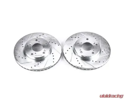 Power Stop Evolution Drilled & Slotted Rotors - Pair Front Acura ILX 2014-2015 - JBR709XPR