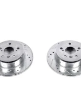 Power Stop Evolution Drilled & Slotted Rotors - Pair Rear Lexus ES300 1992-1996                                     - JBR713XPR - Image 2