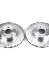 Power Stop Evolution Drilled & Slotted Rotors - Pair Front Saab 9-2X 2005-2006                                     - JBR730XPR - Image 2