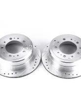 Power Stop Evolution Drilled & Slotted Rotors - Pair Rear Lexus LX470 1998-2007                                     - JBR736XPR - Image 2