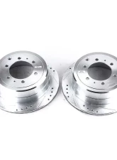 Power Stop Evolution Drilled & Slotted Rotors - Pair Rear Lexus LX450 1996-1997                                     - JBR743XPR - Image 2