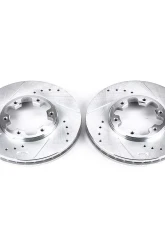 Power Stop Evolution Drilled & Slotted Rotors - Pair Front Nissan  2003-2004                                     - JBR756XPR - Image 2