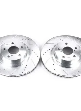 Power Stop Evolution Drilled & Slotted Rotors - Pair Front Saab 9-2X 2005-2006                                     - JBR957XPR - Image 2