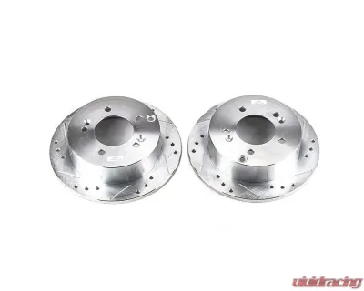 Power Stop Evolution Drilled & Slotted Rotors - Pair Rear Hyundai Sonata 2006-2010 - JBR959XPR