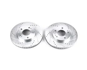 Power Stop Evolution Drilled & Slotted Rotors - Pair Front Chrysler Sebring 2001-2005