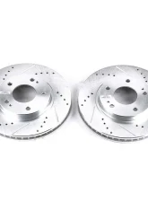 Power Stop Evolution Drilled & Slotted Rotors - Pair Front Chrysler Sebring 2001-2005                                     - JBR966XPR - Image 2