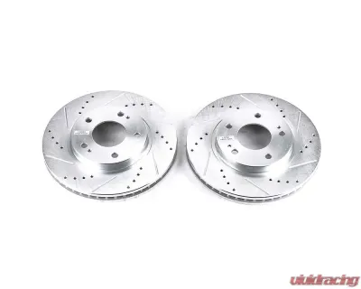 Power Stop Evolution Drilled & Slotted Rotors - Pair Front Chrysler Sebring 2001-2005 - JBR966XPR