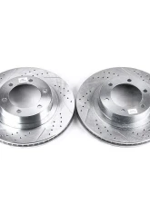 Power Stop Evolution Drilled & Slotted Rotors - Pair Front Lexus GX470 2003-2009                                     - JBR975XPR - Image 2