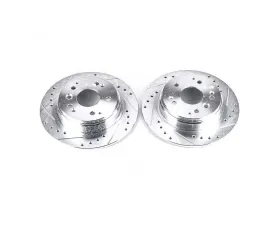 Power Stop Evolution Drilled & Slotted Rotors - Pair Rear Acura TL 2004-2008