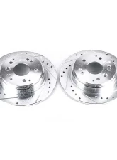 Power Stop Evolution Drilled & Slotted Rotors - Pair Rear Acura TL 2004-2008                                     - JBR987XPR - Image 2