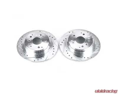 Power Stop Evolution Drilled & Slotted Rotors - Pair Rear Acura TL 2004-2008 - JBR987XPR