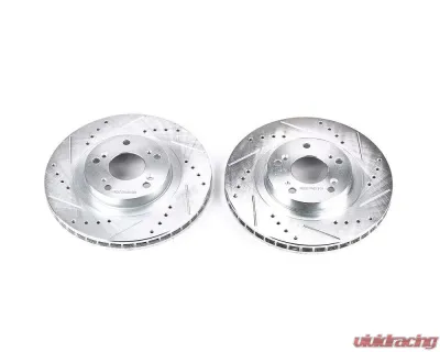 Power Stop Evolution Drilled & Slotted Rotors - Pair Front Acura ILX 2013-2015 - JBR991XPR