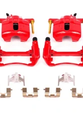 Power Stop Red Calipers w/Brackets - Pair Front Acura CL 1997-1999                                     - S1460 - Image 2
