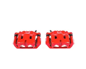 Power Stop Red Calipers w/Brackets - Pair Front Acura TL 2009-2014