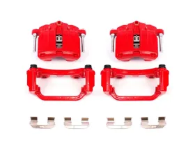Power Stop Red Calipers w/Brackets - Pair Rear Cadillac DeVille 2000-2003