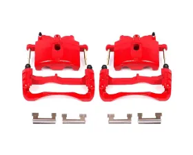 Power Stop Red Calipers w/Brackets - Pair Front Cadillac DeVille 2000-2004