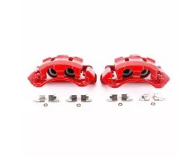 Power Stop Red Calipers w/Brackets - Pair Front Ford Excursion 2000-2005