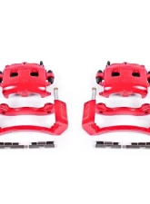 Power Stop Red Calipers w/Brackets - Pair Front Dodge Ram 1500 2002-2005                                     - S4832 - Image 2