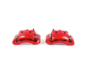 Power Stop Red Calipers w/Brackets - Pair Front Dodge Ram 1500 2006-2008