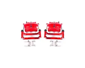Power Stop Red Calipers w/Brackets - Pair Front Buick Enclave 2008-2016