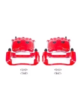Power Stop Red Calipers w/Brackets - Pair Front Dodge Dakota 2005-2008                                     - S5008 - Image 2