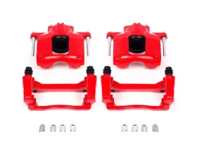 Power Stop Red Calipers w/Brackets - Pair Front Chrysler Town & Country 2008-2016