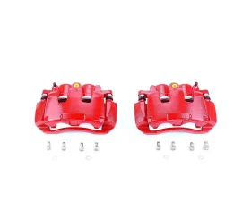 Power Stop Red Calipers w/Brackets - Pair Front Chrysler Aspen 2007-2009