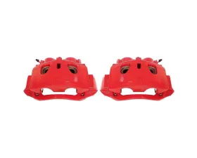 Power Stop Red Calipers w/Brackets - Pair Front Chevrolet Silverado 2500 HD 2011-2019