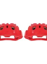 Power Stop Red Calipers w/Brackets - Pair Front Chevrolet Silverado 2500 HD 2011-2019                                     - S5302 - Image 2