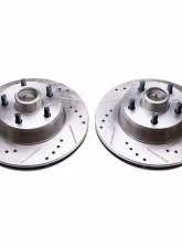 Power Stop Evolution Drilled & Slotted Rotors - Pair Front Ford Country Squire 1969-1970                                     - AR8102XPR - Image 2