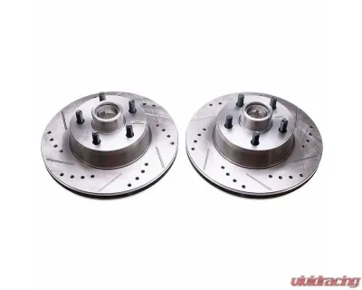 Power Stop Evolution Drilled & Slotted Rotors - Pair Front Ford Country Squire 1969-1970 - AR8102XPR