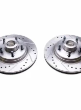 Power Stop Evolution Drilled & Slotted Rotors - Pair Front Ford Mustang 1984-1986                                     - AR8118XPR - Image 2