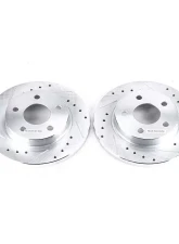 Power Stop Evolution Drilled & Slotted Rotors - Pair Rear Ford Taurus 1993-2005                                     - AR8139XPR - Image 2