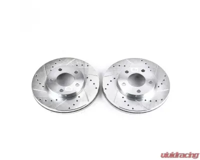 Power Stop Evolution Drilled & Slotted Rotors - Pair Front Ford Mustang 1994-2004 - AR8141XPR