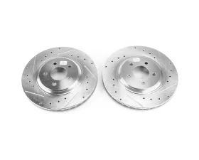 Power Stop Evolution Drilled & Slotted Rotors - Pair Front Ford Mustang 1994-2001