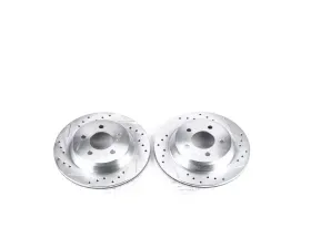 Power Stop Evolution Drilled & Slotted Rotors - Pair Rear Ford Mustang 1994-2001