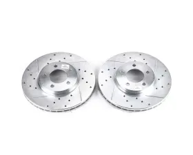 Power Stop Evolution Drilled & Slotted Rotors - Pair Front Ford Taurus 1996-1999