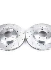 Power Stop Evolution Drilled & Slotted Rotors - Pair Front Ford Taurus 1996-1999                                     - AR8149XPR - Image 2